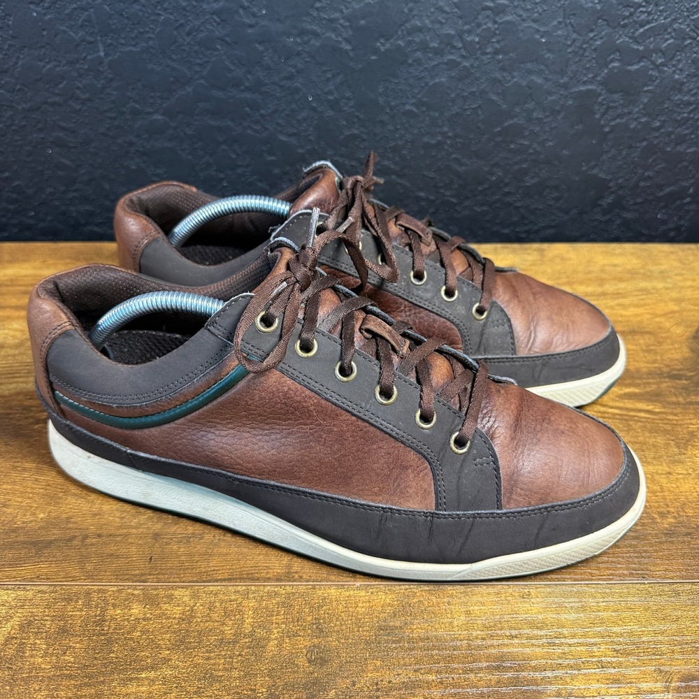 FootJoy Contour Casual 54275 Brown Leather Spikeless Golf Shoes Mens 10.5 M